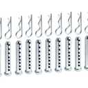 4-20Pack Multi-Hole Porous Eye Pins Clevis Pins Adjustable Clevis Pins kit, Fastener for Farming Machine Air Cool Diesel Engine Accessories (M6, 10)