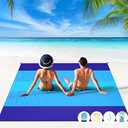 BYDOLL Beach Blanket Waterproof Sandproof Large Sand Free 78''X81''/10'X9' Big Lightweight Blanket Picnic Mat for Beach Travel Camping Hiking Picnic with Stakes