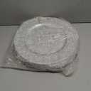 SOUJOY 12 Pack Charger Plates, 13 Inch Silver Plastic Charger Plate, Round Phoenix Pattern Elegant Serve Ware Plates for Weddings, Parties, Anniversary, Thanksgiving