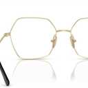 Vogue Eyewear womens Vo4297t Titanium Hexagonal Prescription Eyewear Frames (Top Black/Light Gold/Demo Lens)