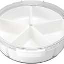 SASKATE Sensory Bin with Lid, Removable Storage Inserts 5 Grids, Multifunctional Sensory Bins for Autistic Toddler Crafts White