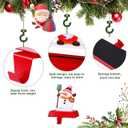 Alupssuc 3 Pcs Christmas Stocking Holders for Mantle, Christmas Stocking Hangers for Fireplace-Weighted Stocking Hooks for Mantel&Christmas Holiday Party Decoration-Santa Claus, Gift Car, Snowman