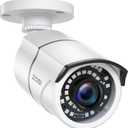 ZOSI 2MP 1080p Security Camera Outdoor Indoor (Hybrid 4-in-1 CVI/TVI/AHD/960H Analog CVBS), Night Vision, Weatherproof Surveillance CCTV Bullet Camera