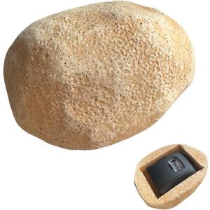 Arkali XXL Hide Keys Fake Rock Lock Box, Hide a Key Stone Look-Like Outdoor with 4-Digits Combination Lockbox, Spare Key Storage Box with Foam Protection for Home B&B, Rental, Office (Sandstone)