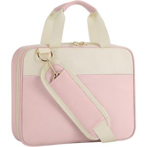 CASIRENA Bible Covers for Women - Extra Large Size Bible Carrying Case, Church Bible Bag with Padded Handle, Adjustable Shoulder Strap, Zippered Pockets, Perfect Gifts for Church Religious (Pink) CASIRENA Bible Covers for Women - Extra Large Size Bible Carrying Case, Church Bible Bag with Padded Handle, Adjustable Shoulder Strap, Zippered Pockets, Perfect Gifts for Church Religious (Pink)