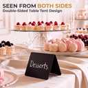 20 Pack Chalkboard Tent Signs 4x3 – Mini Tabletop Food Labels for Buffet Wedding & Party Use – Plastic Reusable Chalk Name Tags & Display Signs for Events
