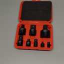 BOEN 8 Piece Impact Socket Adapter and Reducer Set, 1/4" 3/8" 1/2" 3/4" Drive Socket Adapter Set with Durable Case for Impact Driver Conversions (Upgraded) (8PCS CR-MO)