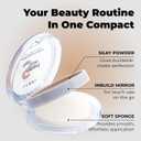 3 x Lamel Smart Skin Silk Compact Powder - Long Lasting Pressed Finishing Powder - Oil Control Makeup, Suitable for Dry Skin, Lightweight Formula, 0.28 oz (405 Tan Beige)
