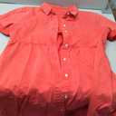 LookbookStore Women's Short Sleeve Button Down Flowy Tiered Babydoll Denim Dress Large