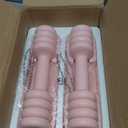 YOTTOY Adjustable Dumbbell Set of 2, 4-in-1 Hand Weights for Women at Home, Compact Free Weights Dumbbells Set with Soft Grip and Base, 2-5 lbs Each for Home Gym (Pink)