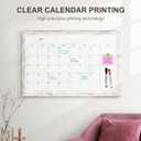 Monthly Dry Erase Calendar Whiteboard for Wall, 24" x 18" Magnetic White Board Calendar Board - Rustic Vintage Wooden Frame