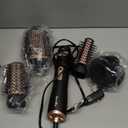 Terviiix 4-in-1 Hot Air Rotating Blow Dryer Brush Kit  1000W with Rotatable Round Brushes (2 Sizes), Oval Volumizer, and Diffuser  Ideal for Curly Hair, with Arthritis-Friendly Big Buttons, Black