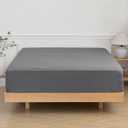 Full Fitted Sheet Only - Premium 1800 Super Soft & Cozy Microfiber, Wrinkle, Fade, Shrinkage Resistant Deep Pocket Full Size Fitted Bottom Sheet, Dark Gray