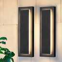 ZSMAIKU 15.7 in Outdoor Wall Sconce Light,Modern Exterior Lights Fixture,Outdoor Porch Lights for House,Patio,Outdoor Wall Lighting,3000K Warm White, 12 W 2 Packs