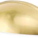 Goldenwarm 15 Pack Cabinet Hardware Modern Decorative Pulls 3'' Hole Centers Light Gold Cup Pulls for Dresser Drawers Light Brass Bin Cup Pulls Furniture Cupboard Door Hardware