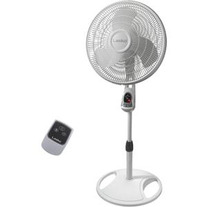 Lasko Oscillating Adjustable Pedestal Stand Fan with Timer and Remote for Indoor, Bedroom, Living Room, Home Office & College Dorm Use, 16 Inch, White, 1646