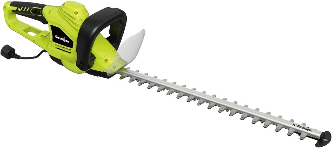 Grasstigon 24" Electric Hedge Trimmer Corded 5A with 180° Rotating Handle