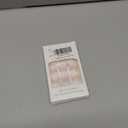 Square Fake Toenails French Press on Toenails Nude Pink Short Acrylic White Gradient False Toes Nails with Designs Glossy Artificial Beach Full Cover Toenail for Women Girls 24Pcs (FT11)