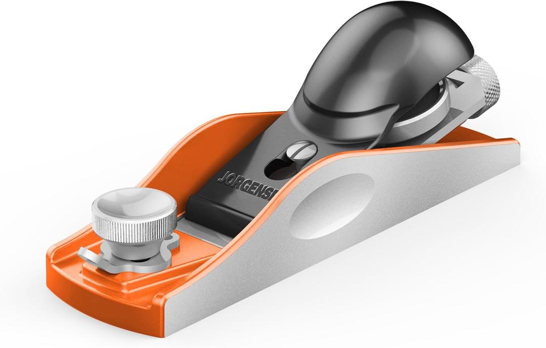 JORGENSEN NO.60-1/2 6-1/4" Wood Planer, Hand Planer for Woodworking, Low Angle Block Plane, Small Hand Plane for Trimming, Wood Planing, Craft - Professional Ductile Iron Body, Adjustable Mouth