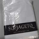 SOFJAGETQ White Blackout Curtains Set - Double Layers Voile Sheer Light Blocking Draperies with Tie-Backs for Bedroom Windows, 52 x 54 inches, Greyish White, 2 Pieces