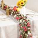 BLEUM CADE 5Pcs 41Ft Flower Garland Artificial Rose Vines for Bedroom, Cute Fake Hanging Flower Vines Floral Garland Decorations for Wedding Party Wall Room Decor Aesthetic