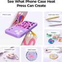 HTVRONT Phone Case Heat Press Machine Compatible with iPhone & Android - H17 Phone Case Heat Press with 3D Vacuum Heat, Precise Temperature Sublimation Phone Case Press Machine for Badges, Coaster