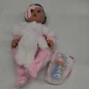 SCOM Realistic Reborn Baby Dolls - 18 Inch Silicone Baby Girl, Real Life Dolls with Full Body Vinyl, Newborn Lifelike Weighted Doll for Ages 3+ Gift