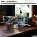 Airplane Decor, Vintage Metal Boy's Room Props Desktop Decoration, Hanging Aircraft Handicrafts for Home, Cafe, Bar, and Office Decor, Christmas Birthday Gifts, Christmas Decorations (Blue)