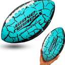 Wave Runner Grip It Waterproof Junior Size Football, 9.25 Size, Durable & Double Laced, Perfect for Beach Accessories, Kids Games, Pool Toys, Outdoor Games, All-Weather Indoor & Outdoor Play (Black/Blue)