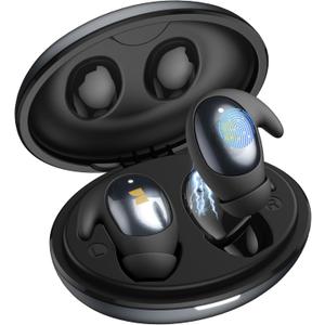 Monster Sleep Ear100 Ear Buds, Sleep Headphones with Stereo Sound, Design for Side Sleeper, 32H Playtime, Bluetooth 6.0, ENC Noise Cancelling, IPX6 Waterproof Mini Earbuds, Black