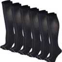 Women's Compression Socks Therapeutic Graduated (Pack of 6 Pairs) (Black)