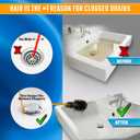 FlexiSnake Drain Weasel Sink Snake Hair Clog Remover Tool, Pipe, Bathroom, Bathtub Cleaner, 18-inch, Made in the USA, 5 Wands and Removable Handle