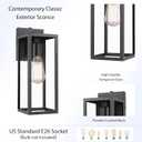 Bestshared Dusk to Dawn Sensor Outdoor Wall Lantern, Wall Sconce, Exterior Wall Lights, Wall Mount Lighting Fixture in Black Finish