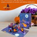 3 x Halloween Pop Up Card with Haunted House and Costumed Kids  3D Halloween Greeting Card for Kids, Grandson, Granddaughter, Boys, Girls, Birthday or Trick or Treat  Includes Envelope and Blank Note Card