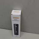 CIRCLE JOY Electric Pepper Grinder Rechargeable, Automatic Pepper Mill with 110ml Container, External Adjustable Coarseness, White Led Light and One-Handed Operation, Black