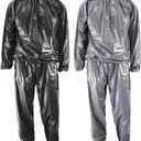 Swibow Heavy Duty Sauna Suit Men Women Weight Loss Exercise Slim Gym Fitness Workout Anti-Rip Sweat Sauna Suits (Black)