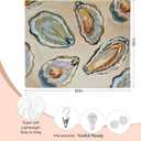 Exqcom Coastal Beach Tapestry, Coastal Beachy Room Decor Aesthetic, Sea Oyster Shell Ocean Tapestries Wall Blanket for Beach Bedroom House Cabin Kitchen Decor, 50x60 Inch
