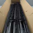 25Pcs Electric Fence Posts, 4FT/122CM Garden Fence Post Portable Temporary Electric Fences Plastic Fence Posts Ideal for Paddock Fencing Grazing Livestock Control Horse Cattle Sheep (Black) (48IN)
