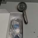 Filtered Shower Head with Handheld, High Pressure 4 Spray Mode Showerhead with Filters, Water Softener Filter Beads for Hard Water with ON/OFF Switch for Pets - Remove Chlorine (Gray) (5 Inch Panel)