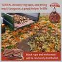 TARPAL 4x4 Feet(3pack) Small tarp with Drawstring Tarp Waterproof Brown Medium Duty tarps Multipurpose Cover for Leaf Camping Firewood Outdoor Furniture etc.
