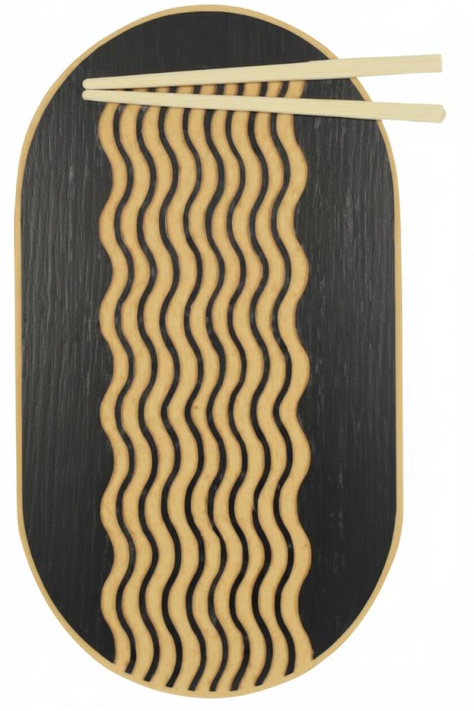 DI CA 8x14 NOODLES & CHOPSTK WOOD PLQ