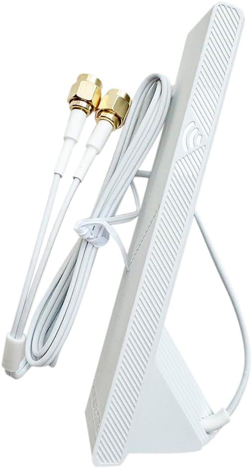 WiFi 6e WiFi 7 Antenna 2T2R Wi-Fi WLAN Antenna Magnetic Base Dual Dual Wireless PC Desktop WiFi Antennas for Gigabyte Z790 X670 B650/AORUS X TR50X Series Motherboard Wifi7 (White)