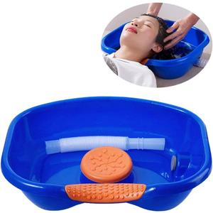 Hair Washing Basin for Bedridden,Shampoo Basin for Bedside,Shampoo Bowl,Washing Sink Made for Handicapped, Bedridden, Kids,Hair Cuts and Coloring-46x35cm (blue), 18.5x13.65x4.68 inches