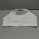 RUNNING GIRL Sports Bras for Women,Padded Sports Bra Tank Top Sexy Crisscross Back High Impact Longline Workout Yoga Bra (Medium, White)