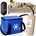 Ice Machine for Knee After Surgery with Inflatable Leg Elevation Pillow, Portable Cold Therapy Machine with Timer & Compression Pad for Hip and Knee Replacement Recovery