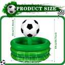 Bencailor Inflatable Cooler Inflatable Football Drink Cooler Toss Game Party Decoration Rugby Basketball Baseball Blow up PVC Ice Serving Bar for Sport Party Supplies Game Day Beer (Green, Soccer)