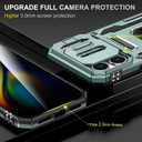 Case Compatible with iPhone17 Pro Phone Case with Stand & Camera Cover & HD Screen Protector, Dual-Layer Shockproof Military-Grade Drop Protection, for 17 Pro (Alpine Green)