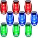 9 Pack Led Safety Light, Safety Light, High Visibility Strobe Running Lights Used for Bicycle, Walking Etc. Clip-On Running Lights Clip to Clothes Strap to Wrist, Bike Or Anywhere(Red/Blue/Green)