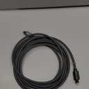 IVANKY Optical Audio Cable, 10ft Toslink Fiber Optic Cord, S/PDIF Digital Optical Audio Cable for Soundbar, Stereo Systems, Home Cinema, Xbox One/PS4/TV, Braided, Gold-Plated Connectors,3M,Grey