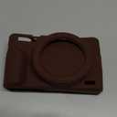 AEXUTDA Case for Canon Powershot G7X Mark III Digital Camera, G7X Mark iii Camera Silicone Case, Anti-Scratch Slim Fit Soft Skin, G7X Mark 3 Accessories with Detachable Lens Cover - Brown